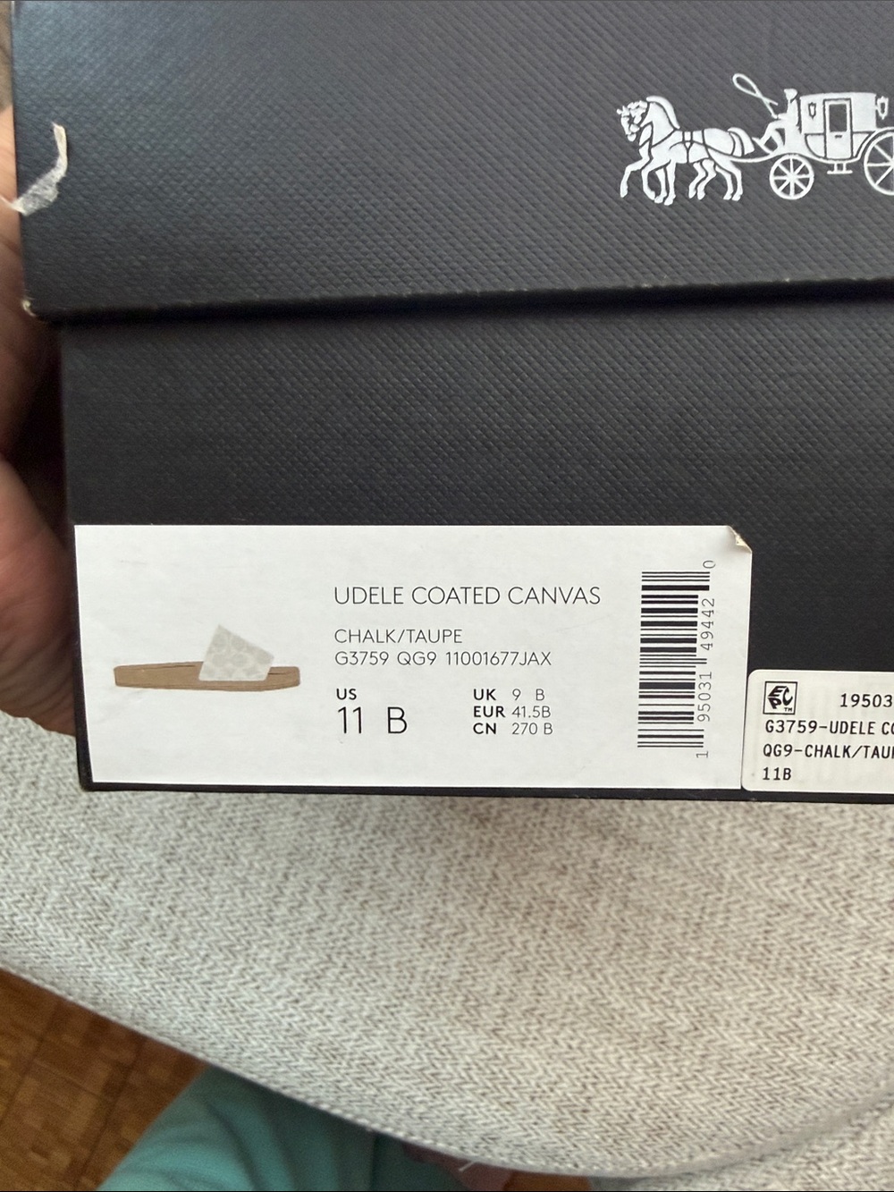 Coach Cream Signature Monogram Slide Sandals - Picture 10 of 10